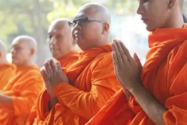 Monks Give Their Blessings at Anjali Hotel