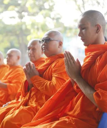 Monks Give Their Blessings at Anjali Hotel