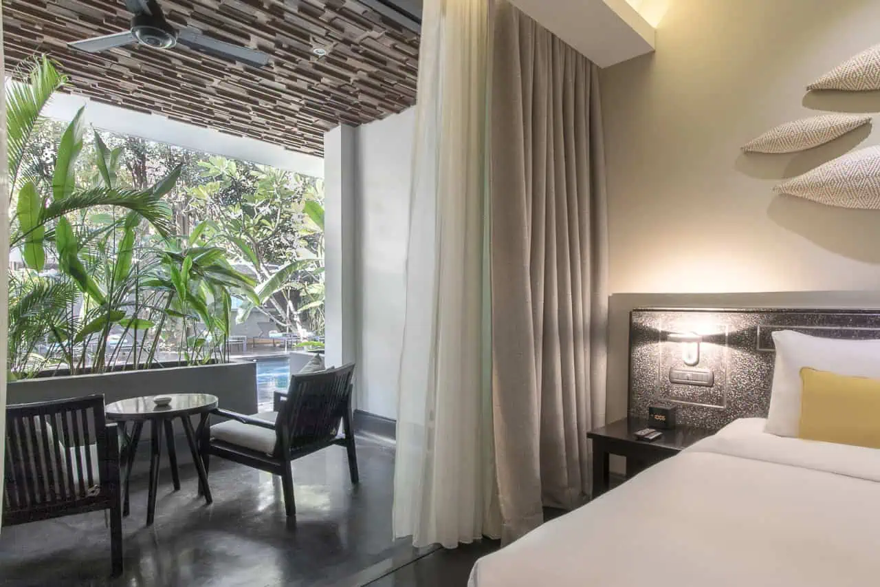 Anjali by Syphon Anjali Deluxe Pool Access Room Bedroom with Terrace View