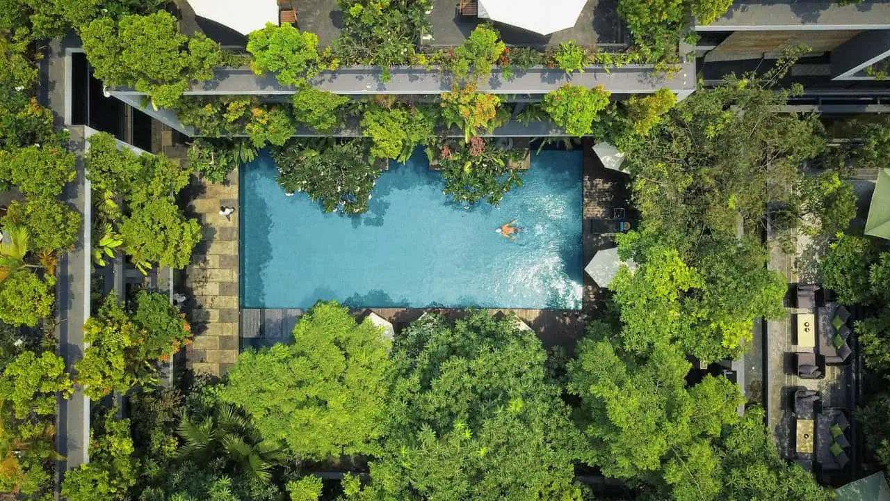 Hôtel Anjali by Syphon - Vue aérienne de la piscine